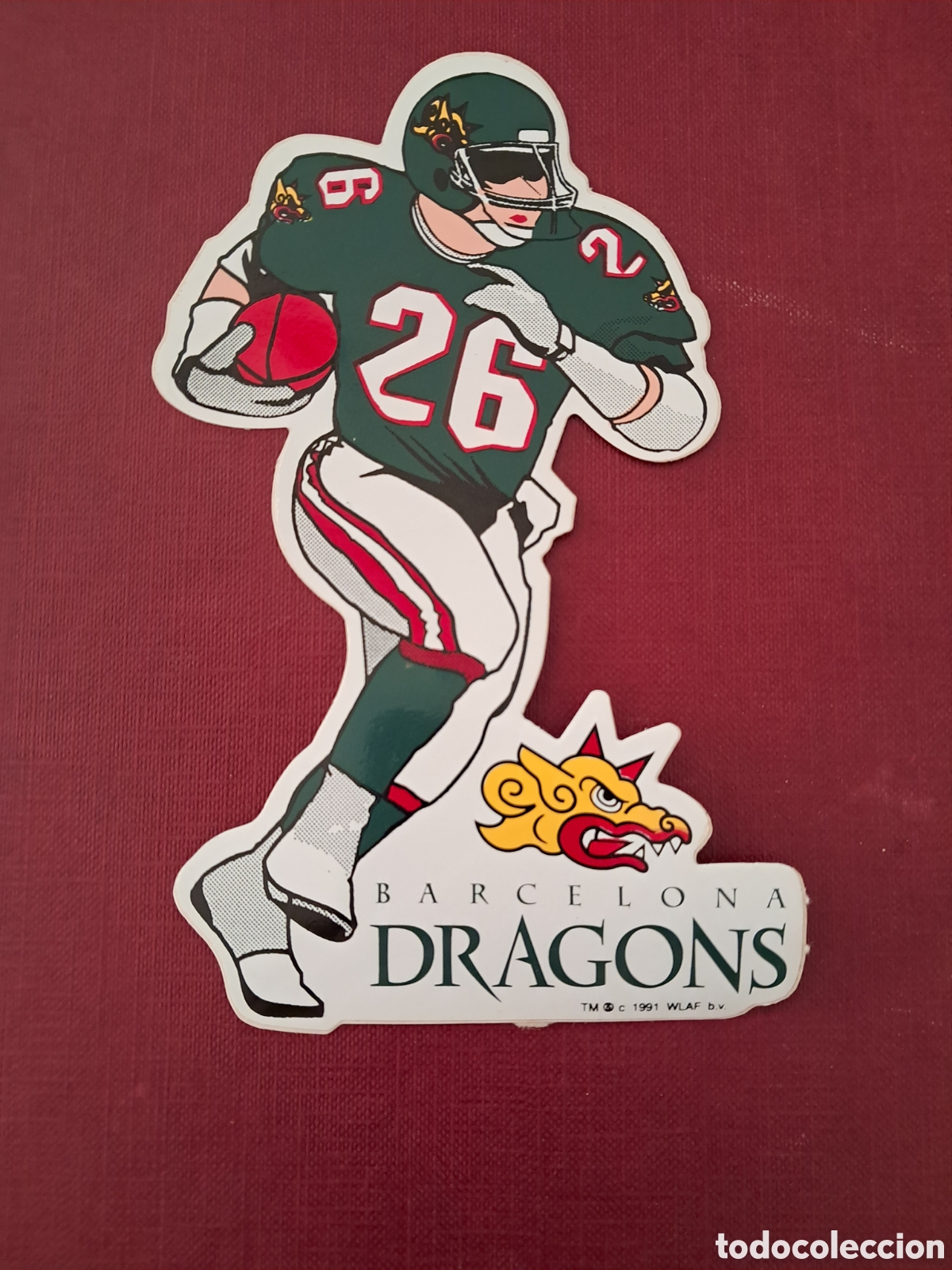 Coleccionismo deportivo: Pegatina Barcelona Dragons 1991 - Foto 2