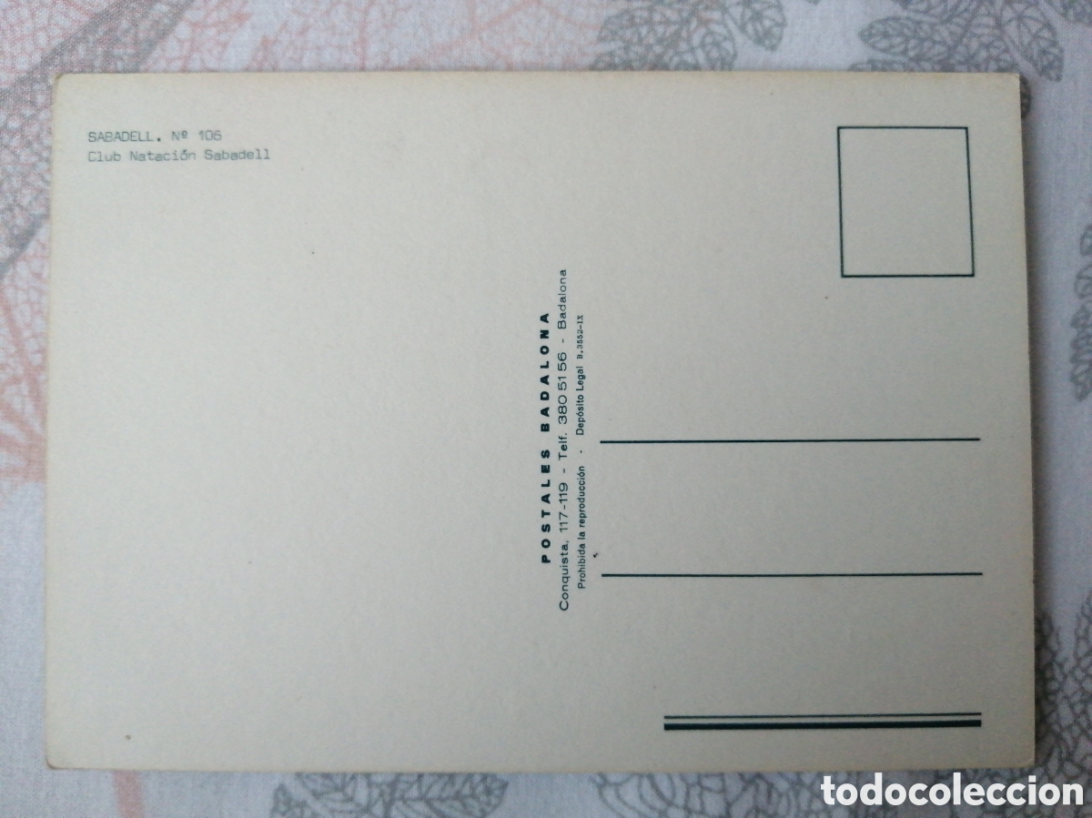 Coleccionismo deportivo: Postal piscina C. N. Sabadell - Foto 2