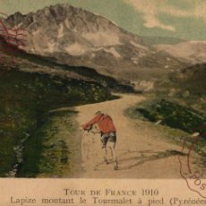 Coleccionismo deportivo: TOUR DE FRANCE 1910; LAPIZE MONTANT LE TOURMALET A PIED PYRENEES