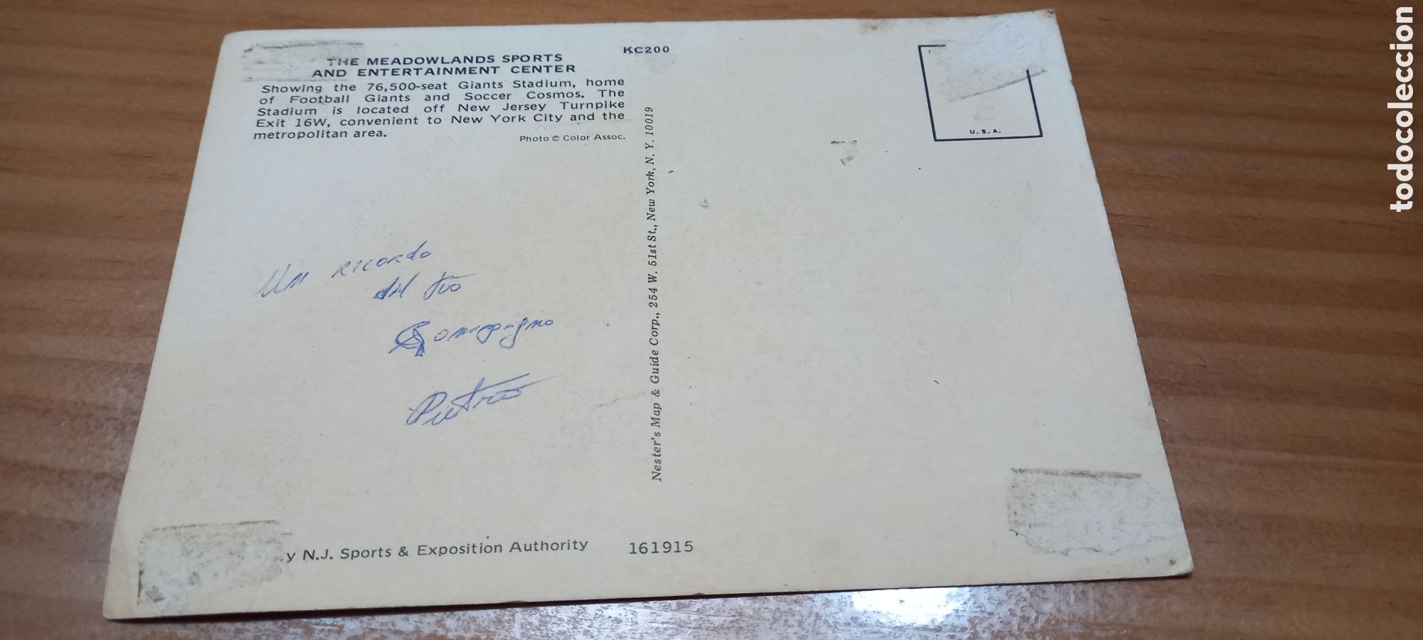 Coleccionismo deportivo: Postal Giants Stadium antigua - Foto 2