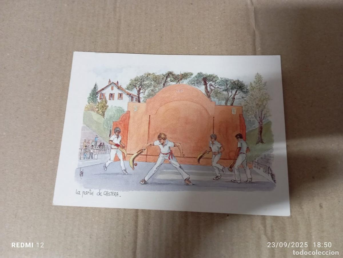 Coleccionismo deportivo: POSTAL PELOTARIS CESTA PUNTA / ROBERT LEPINE - Foto 1