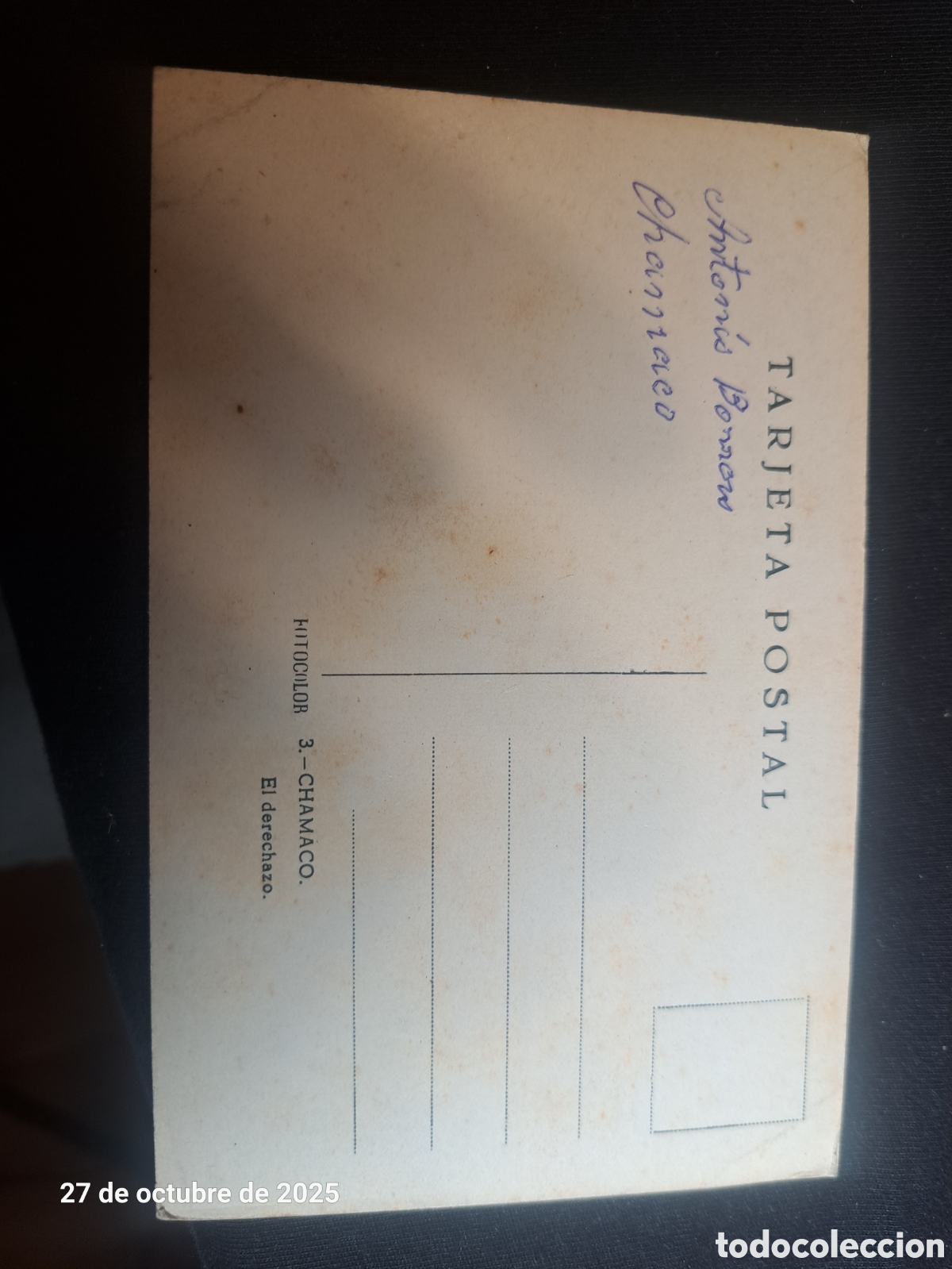 Coleccionismo deportivo: Postal torero Chamaco. Cp010 - Foto 2