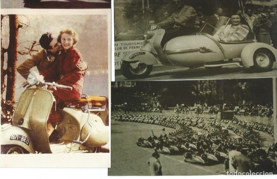 Coleccionismo deportivo: 9 postales VESPAS LAMBRETTAS - Foto 2