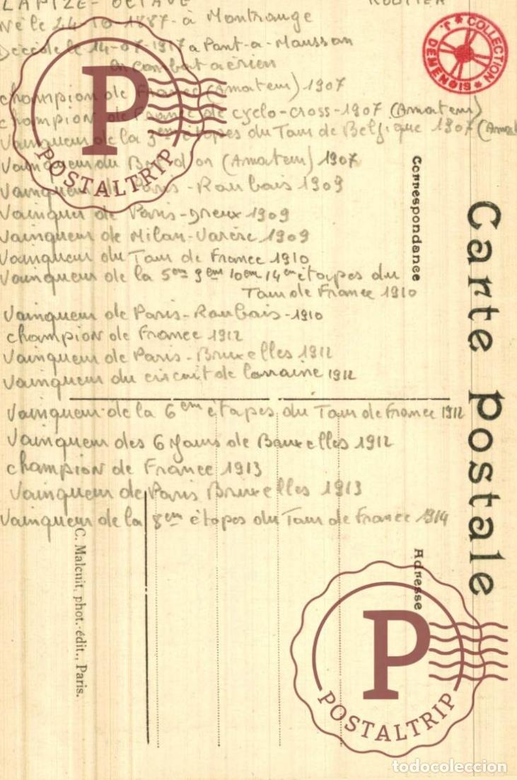Coleccionismo deportivo: STAYER FRANCAIS LAPIZE. CICLISIMO. CYCLING. CYCLISME. - Foto 2