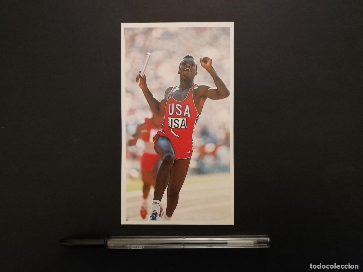 Coleccionismo deportivo: TARJETA ACARTONADA - Carl Lewis - ATLETISMO - 1984 JUEGOS OL&Iacute;MPICOS-OLIMPIADAS