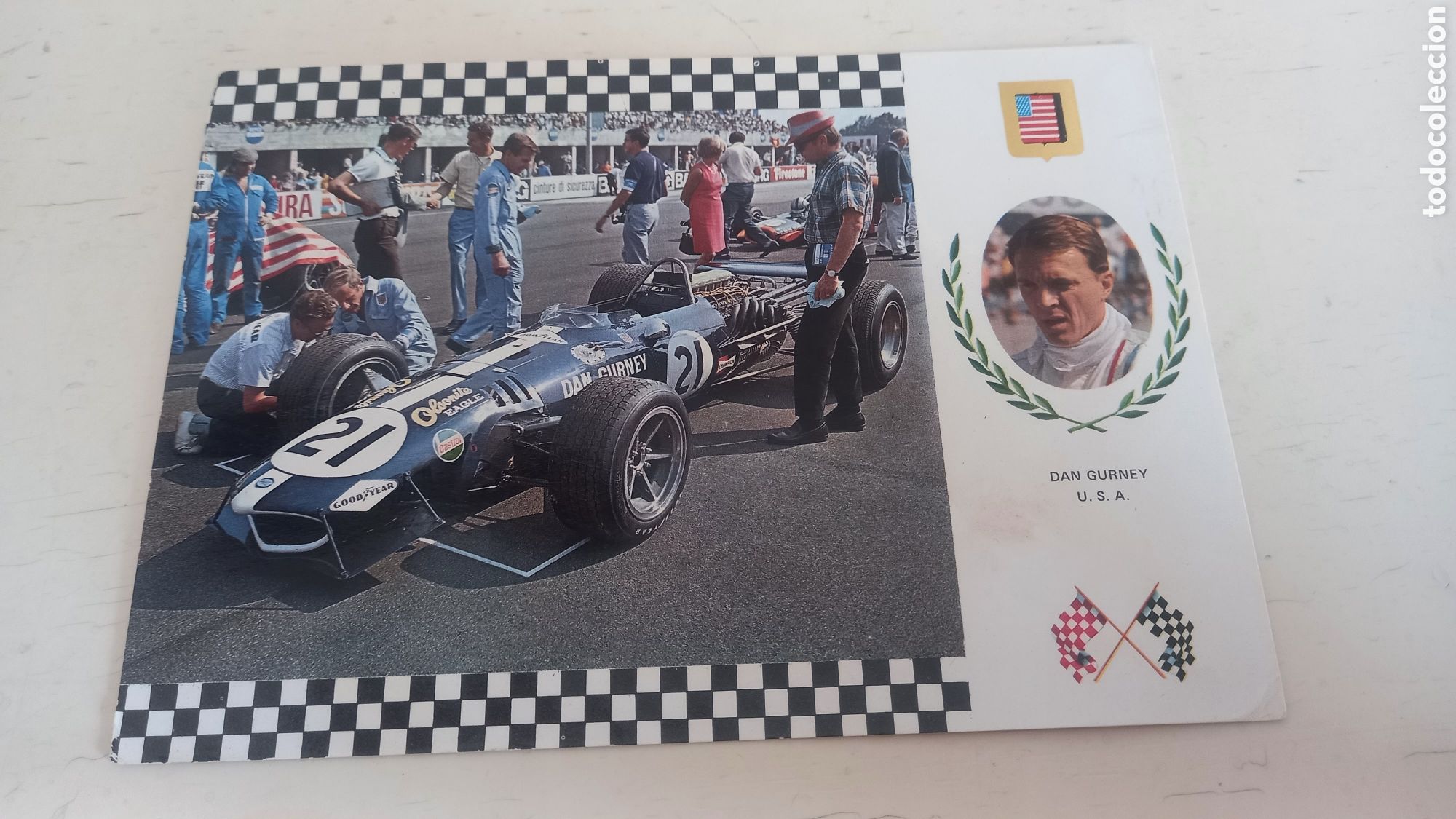 Coleccionismo deportivo: FORMULA 1. Postal Dan Gurney. USA