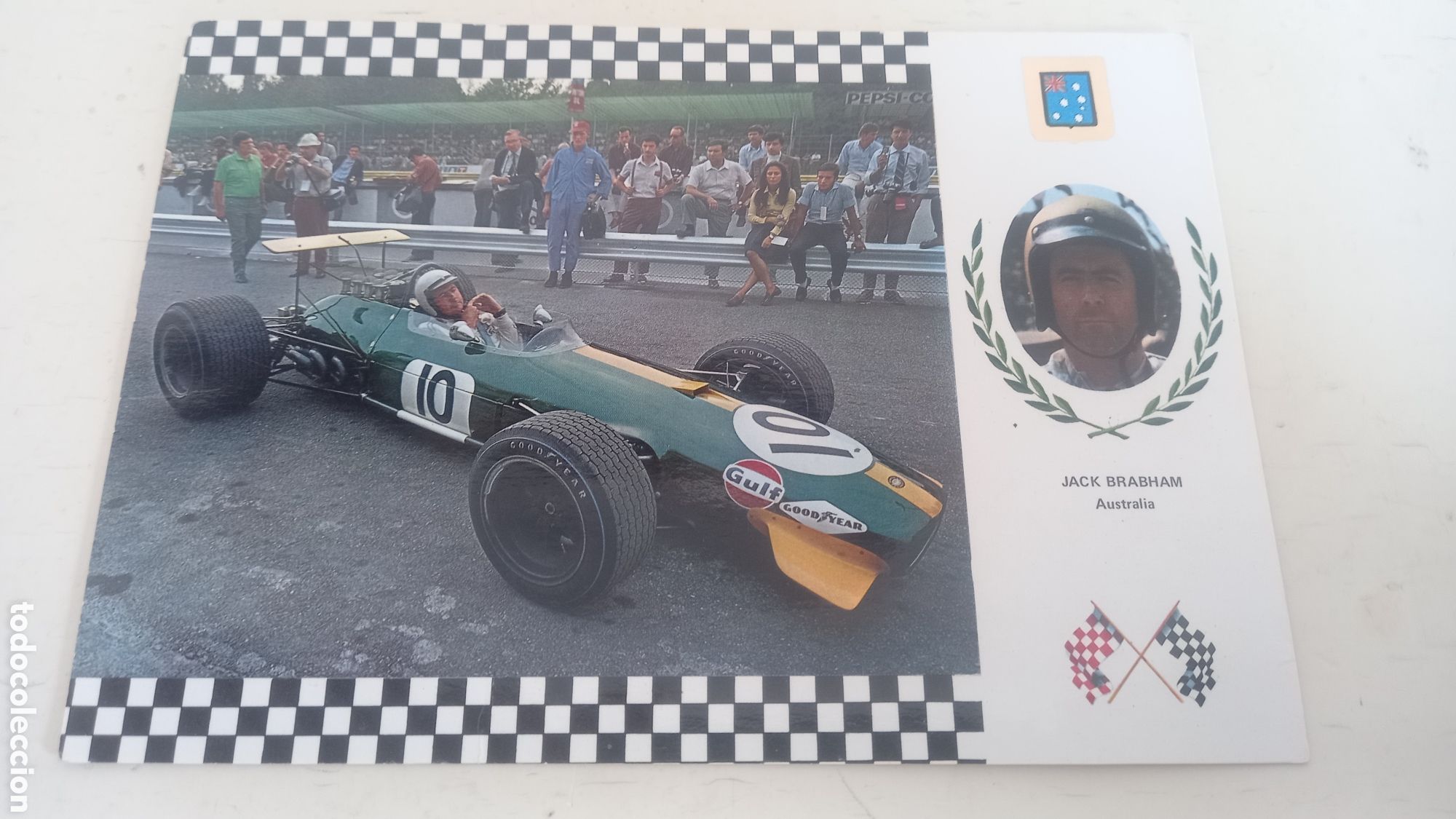 Coleccionismo deportivo: FORMULA 1. Postal Jack Brabham. Australia