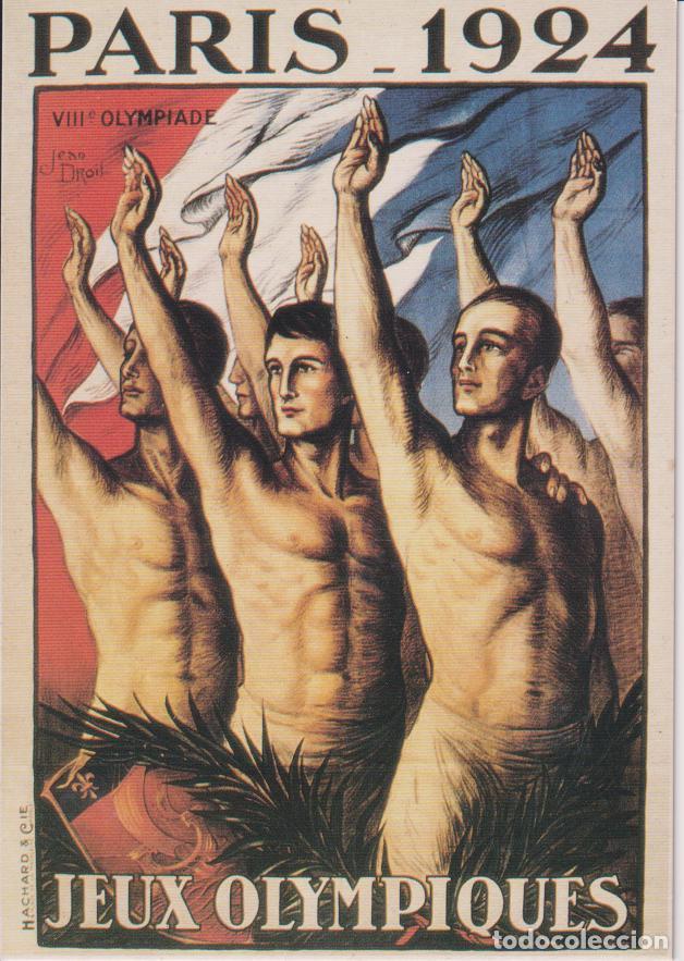Coleccionismo deportivo: POSTAL REPRODUCCI&Oacute;N CARTEL JUEGOS OLYMPICOS - PARIS 1924 - VENCA