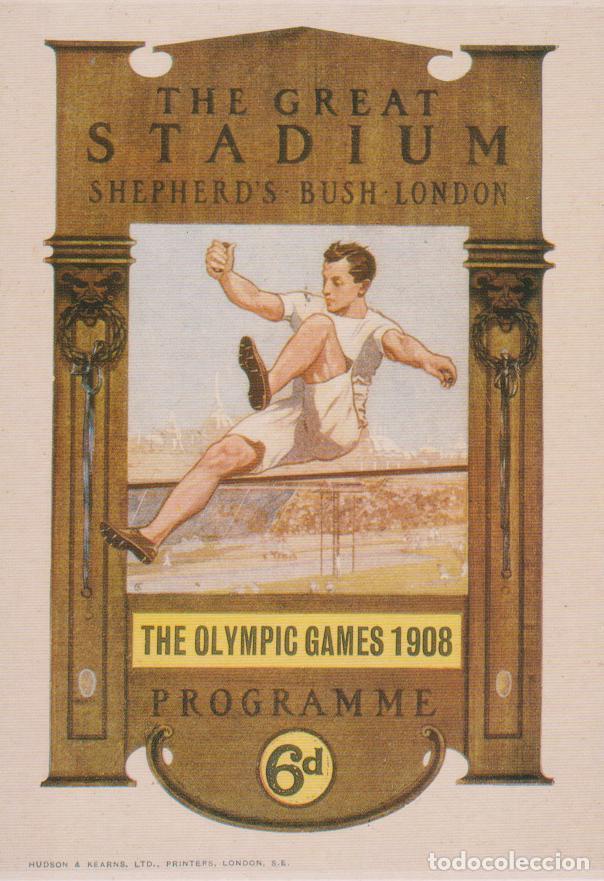 Coleccionismo deportivo: POSTAL REPRODUCCI&Oacute;N CARTEL JUEGOS OLYMPICOS - LONDRES 1908 - VENCA