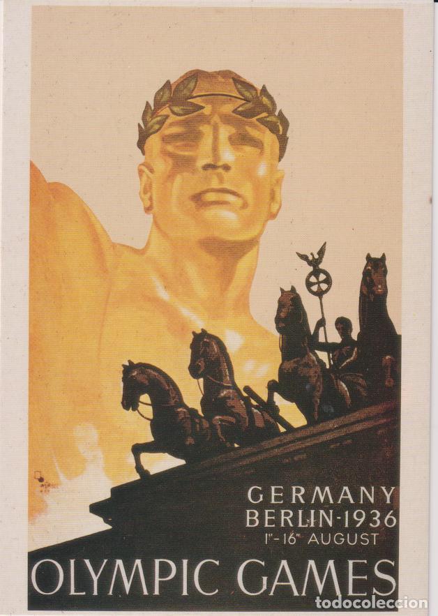 Coleccionismo deportivo: POSTAL REPRODUCCI&Oacute;N CARTEL JUEGOS OLYMPICOS - BERLIN 1936 - VENCA