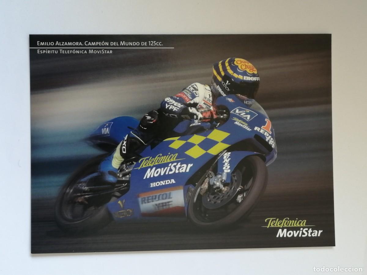 Coleccionismo deportivo: POSTAL 18621 NUEVA-POSTALFREE TELEFONICA MOVISTAR EMILIO ALZAMORA MOTO DEPORTES