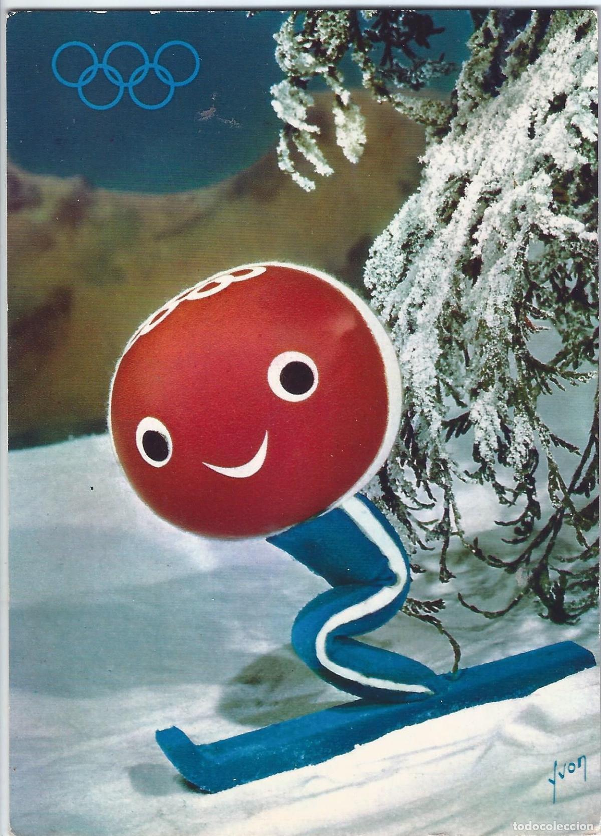 Coleccionismo deportivo: SHUSS - Antigua postal sin circular de los X juegos Ol&iacute;mpicos de Invierno - Grenoble (1968)