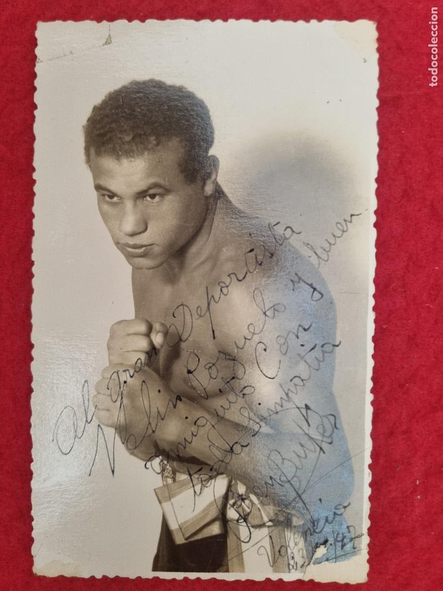 Coleccionismo deportivo: FOTO POSTAL BOXEO BOXEADOR BEN BUKER CON AUTOGRAFO ORIGINAL FV1
