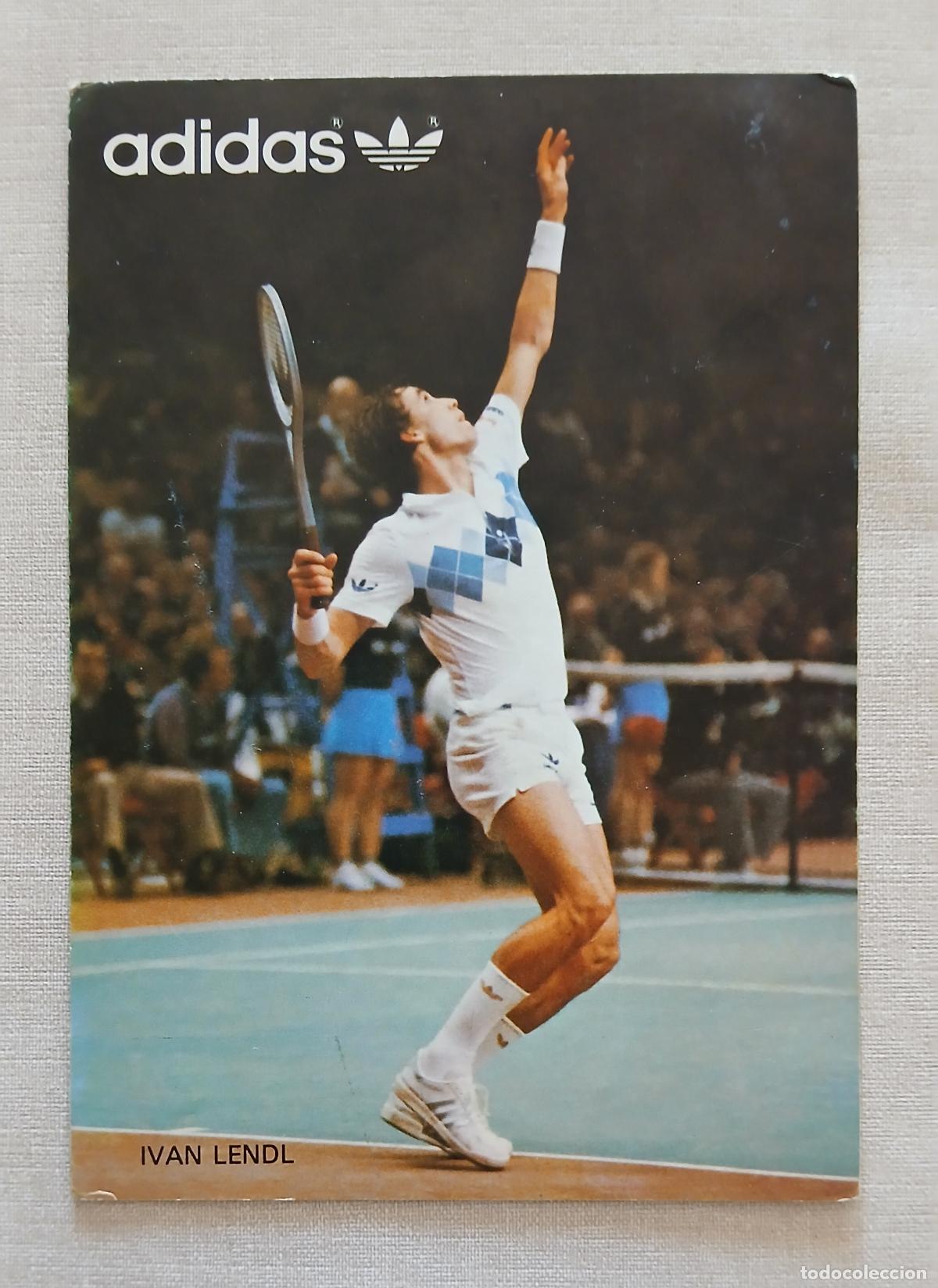 Coleccionismo deportivo: TARJETA TAMA&Ntilde;O POSTAL ADIDAS IVAN LENDL TENISTA ATP DE CHECOSLOVAQUIA NACIONALIZADO POR USA