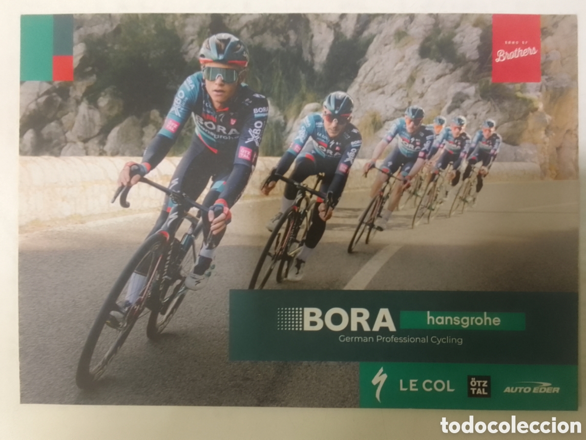 Coleccionismo deportivo: Postal equipo ciclista BORA.