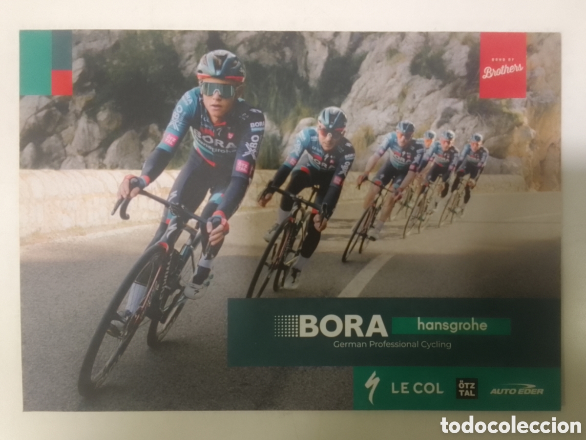 Coleccionismo deportivo: Postal equipo ciclista BORA.