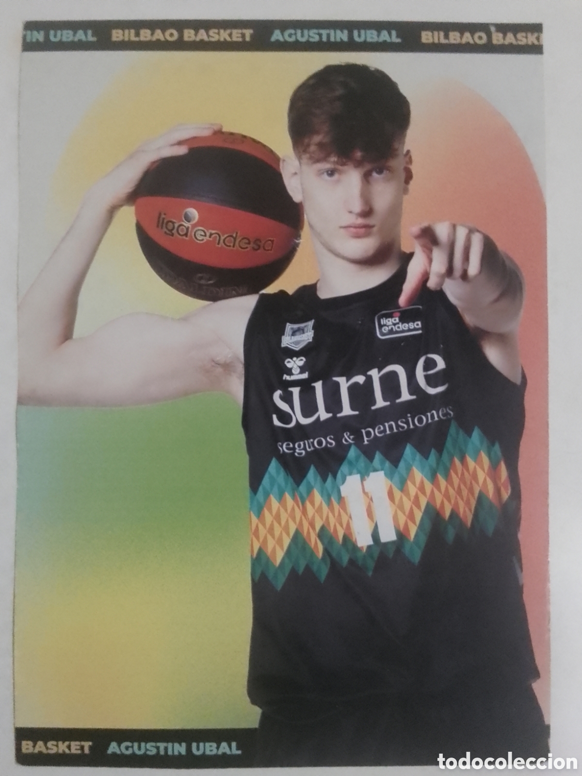 Coleccionismo deportivo: Postal Agust&iacute;n Ubal &bull; Bilbao Basket.
