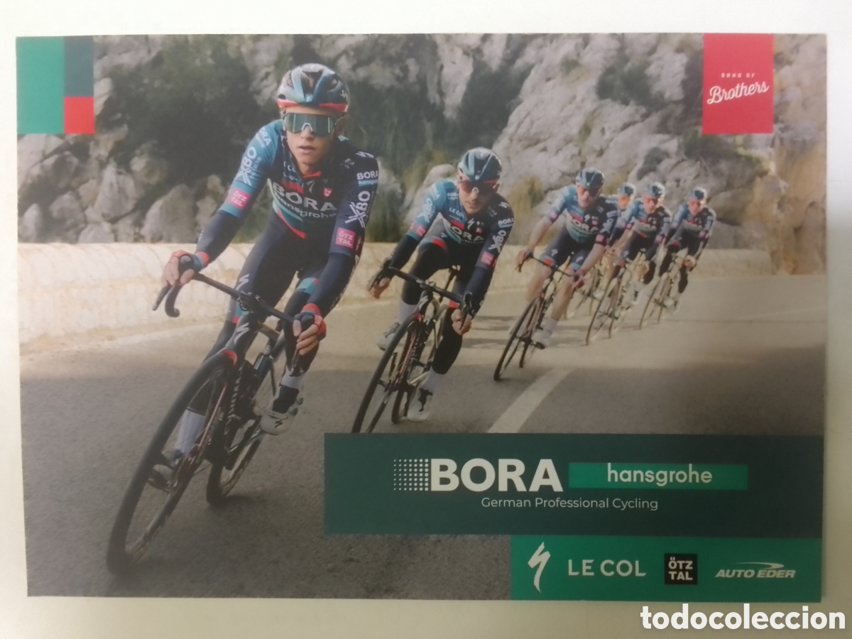Coleccionismo deportivo: Postal equipo ciclista BORA.