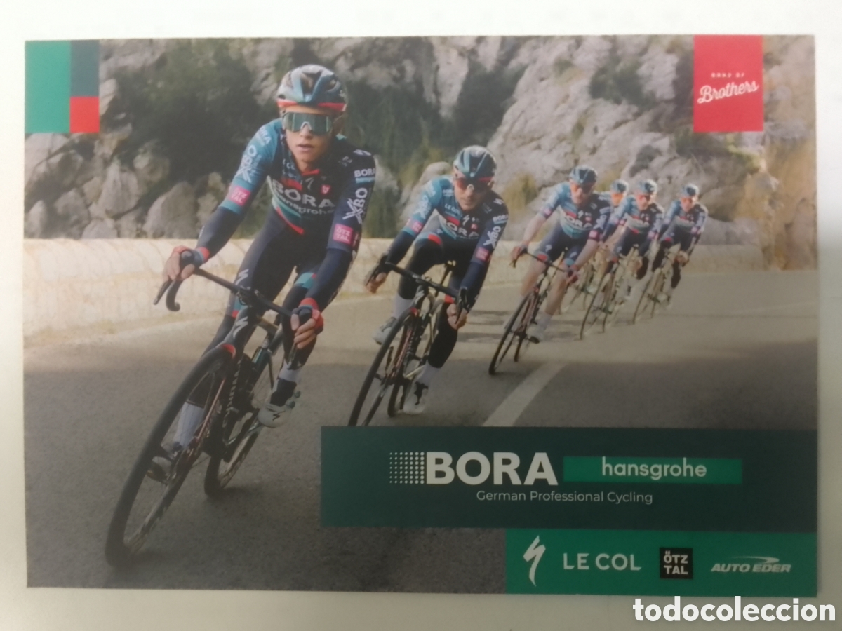 Coleccionismo deportivo: Postal equipo ciclista BORA.