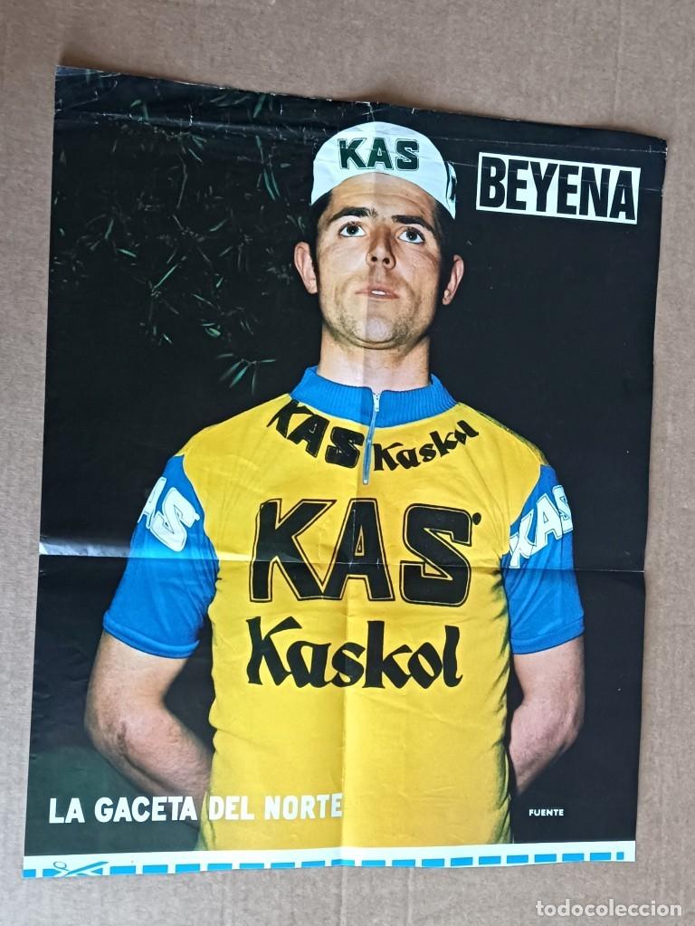 Coleccionismo deportivo: Poster ciclismo FUENTE Equipo KAS - Propaganda beyena y la gaceta del norte