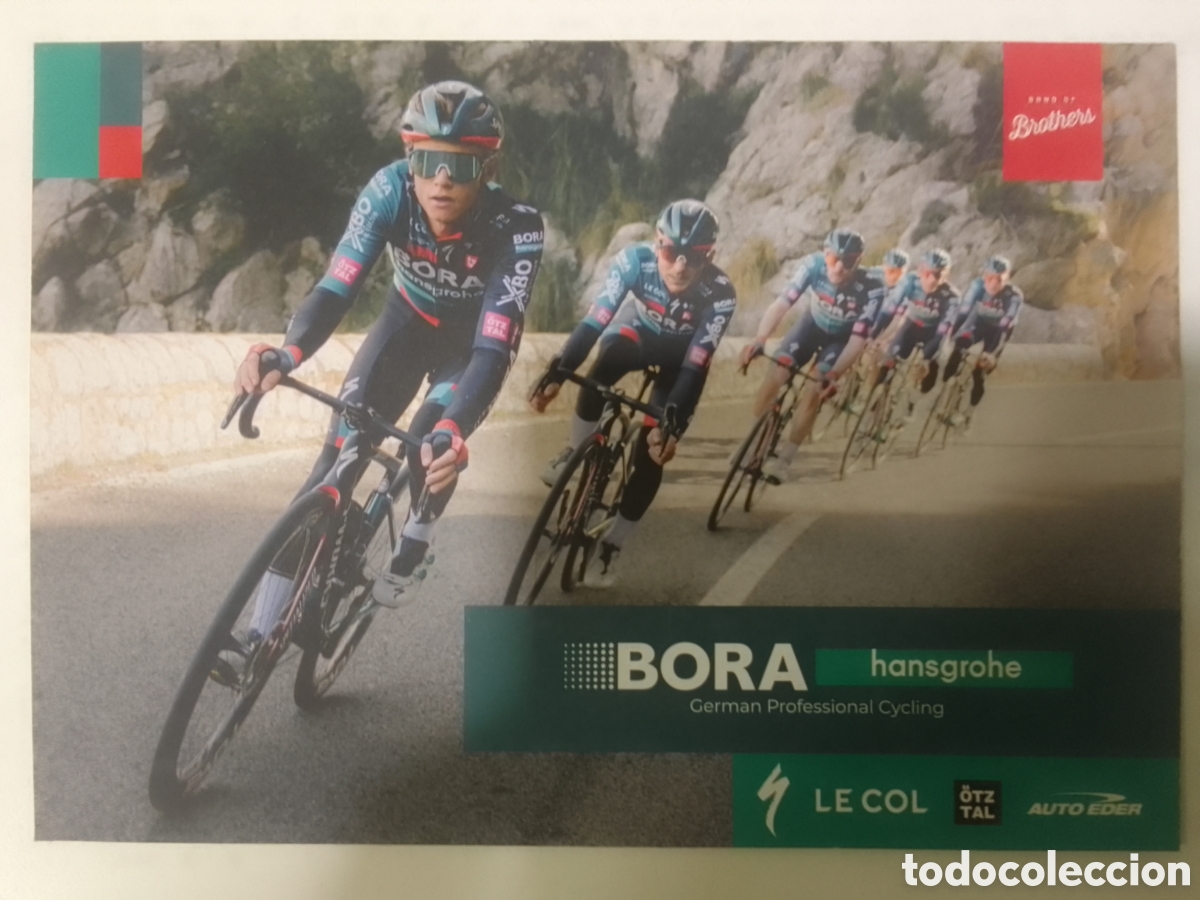 Coleccionismo deportivo: Postal equipo ciclista BORA.