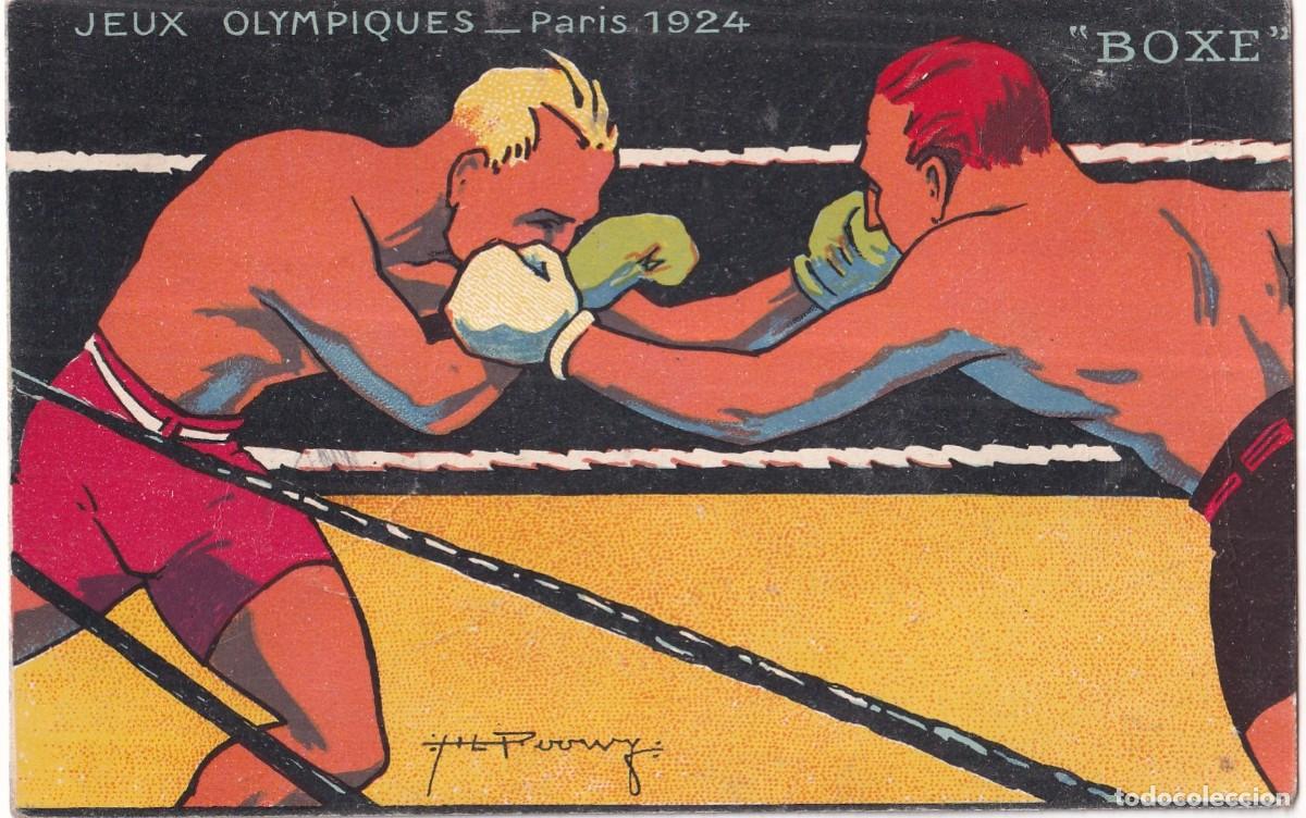 Coleccionismo deportivo: POSTAL DE JEUX OLYMPIQUES PARIS 1924 BOXE. Sin circular.