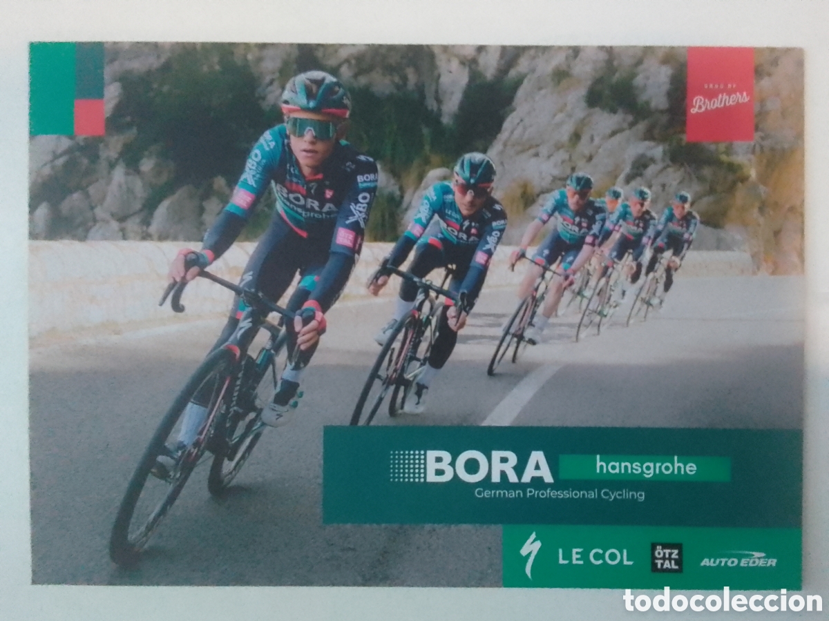 Coleccionismo deportivo: Postal equipo ciclista BORA 2023.