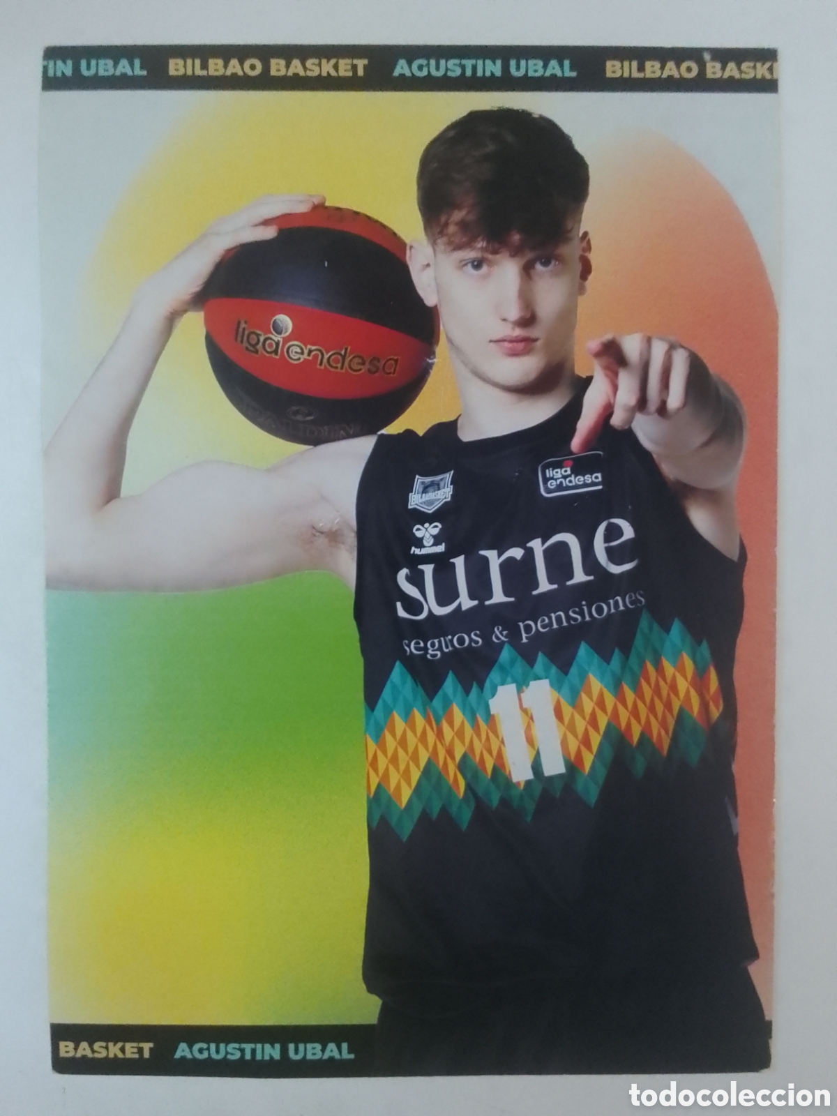 Coleccionismo deportivo: Postal Agust&iacute;n Ubal &bull; Bilbao Basket.