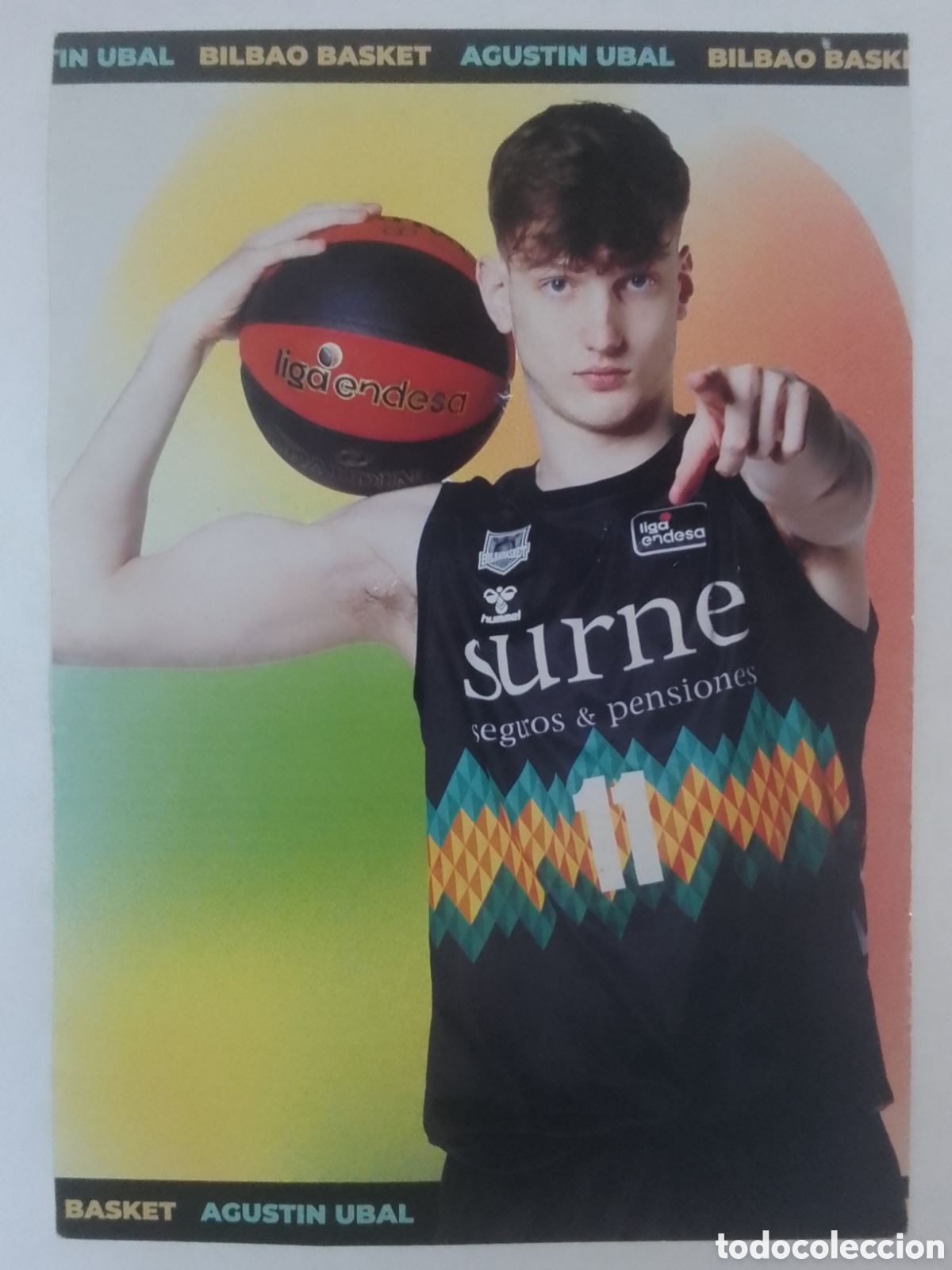 Coleccionismo deportivo: Postal Agust&iacute;n Ubal &bull; Bilbao Basket.