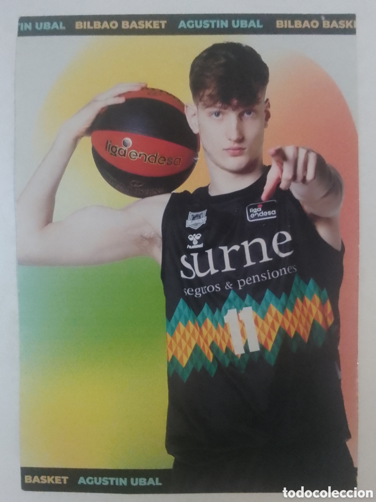 Coleccionismo deportivo: Postal Agust&iacute;n Ubal &bull; Bilbao Basket.