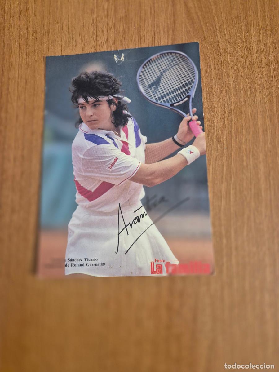 Collectionnisme sportif: POSTAL TENIS ARANTXA ARANCHA SANCHEZ VICARIO CAMPEONA ROLAND GARROS 1989 PASTA LA FAMILIA.