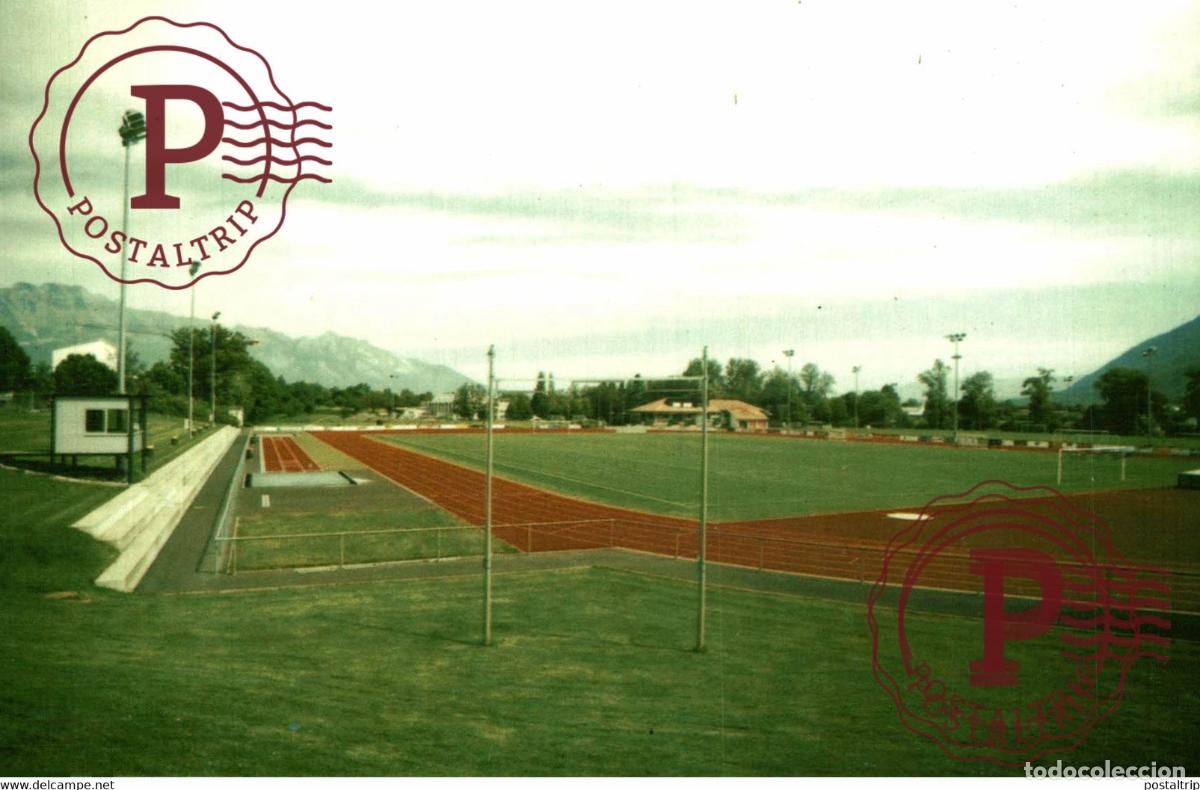 Collectionnisme sportif: SCHAAN - LIECHTENSTEIN. SPORTPLATZ RHEINWIESE. STADION. STADIUM. ESTADIO ESTADE STADION.
