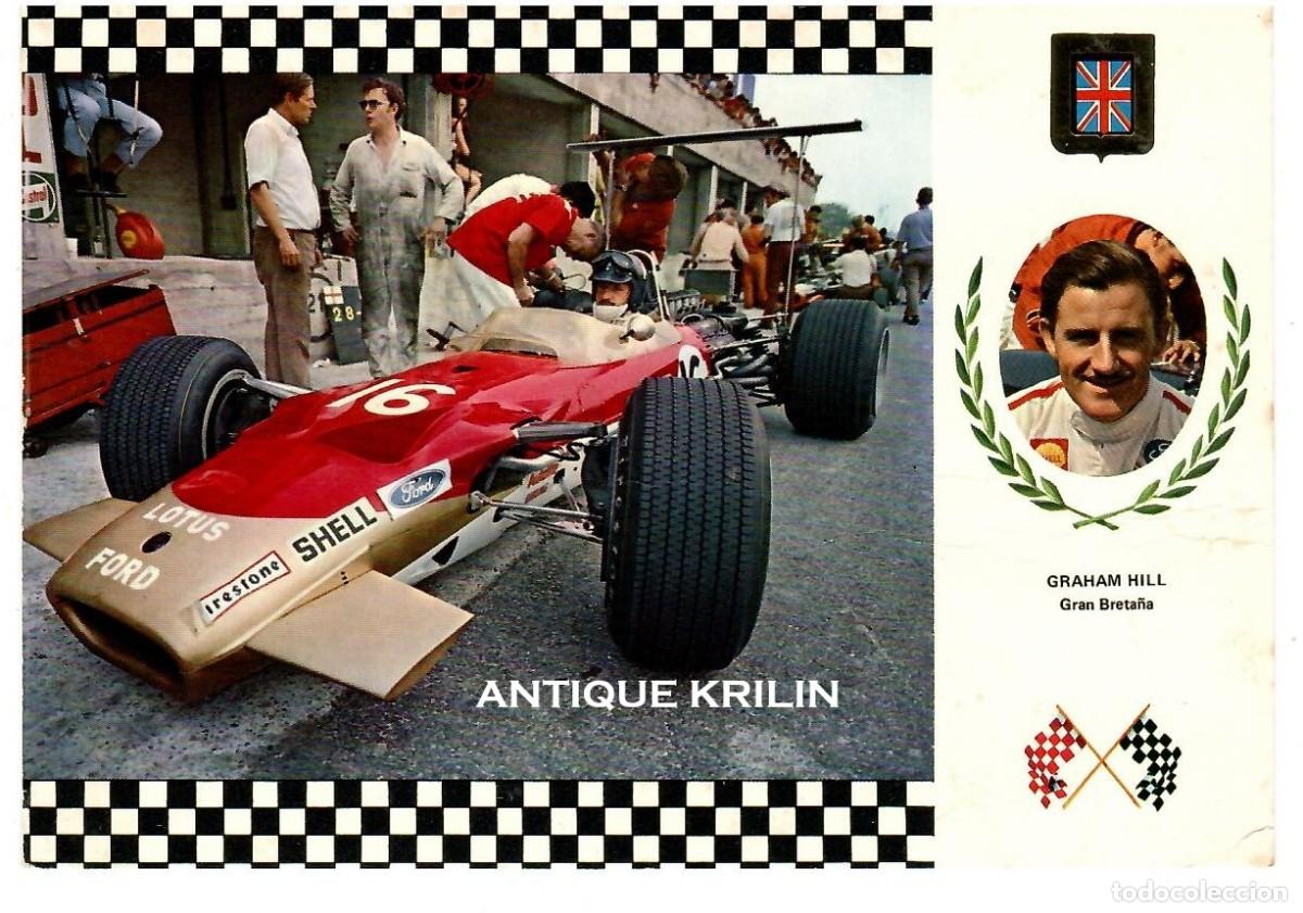 Coleccionismo deportivo: COLECCION ESCUDO DE ORO N&ordm; 6 SERIE GRAN PRIX , GRAHAM HILL / SIN FRANQUEAR PERO ESCRITA