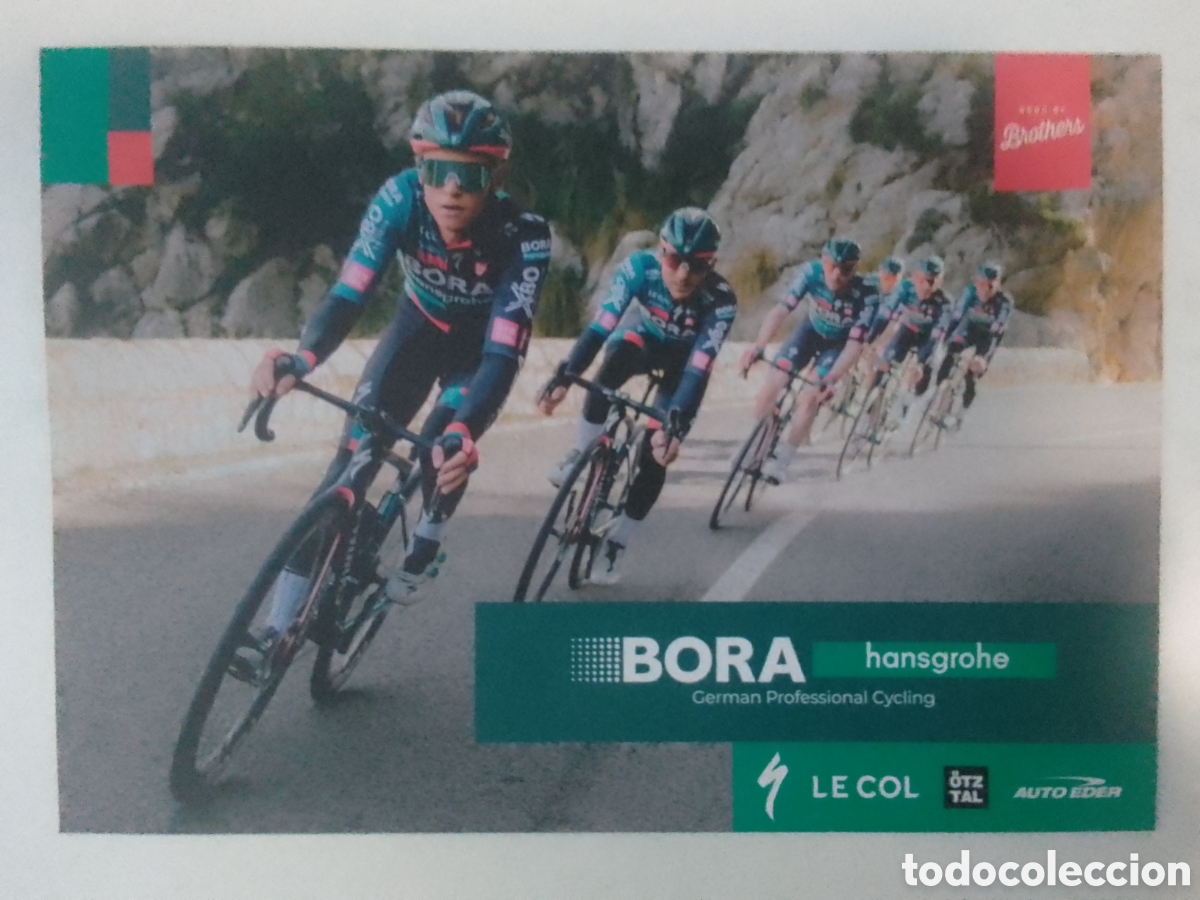 Coleccionismo deportivo: Postal equipo ciclista BORA.