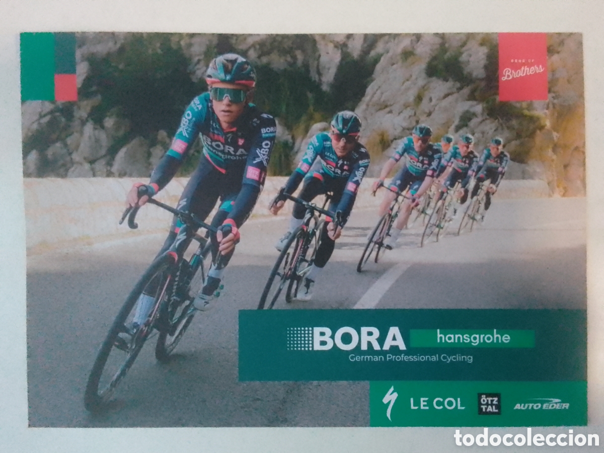 Coleccionismo deportivo: Postal equipo ciclista BORA.