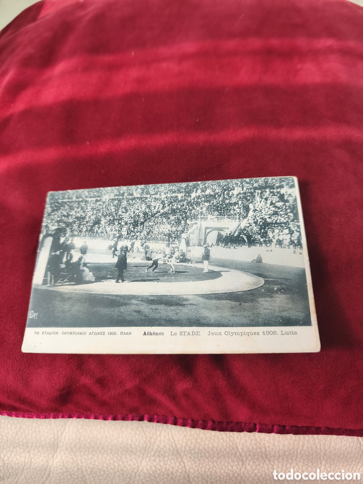 Coleccionismo deportivo: Muy antigua postal Athenes Le Stade Jeux Olympiques 1906 Lutte