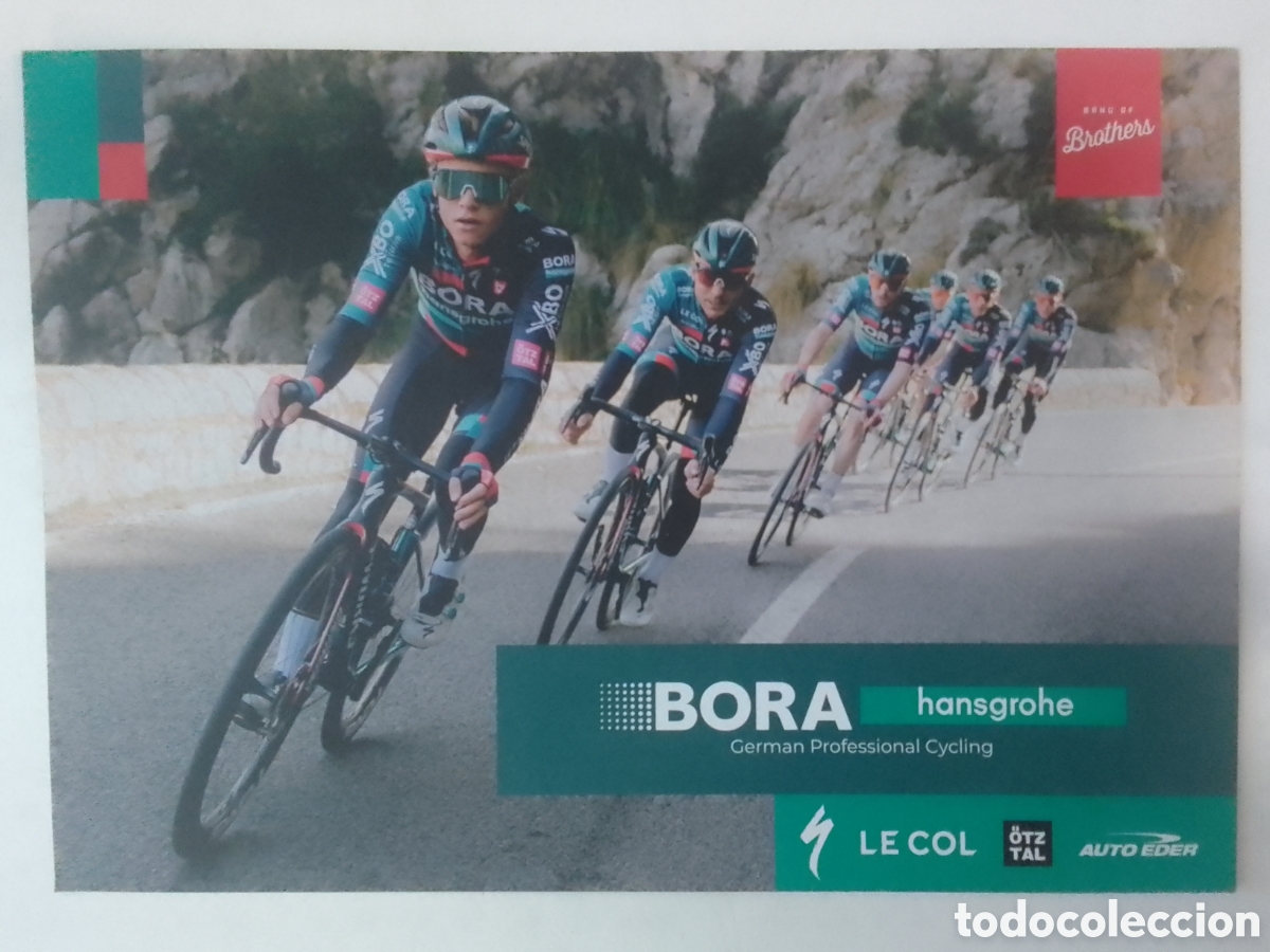 Coleccionismo deportivo: Postal equipo ciclista BORA.