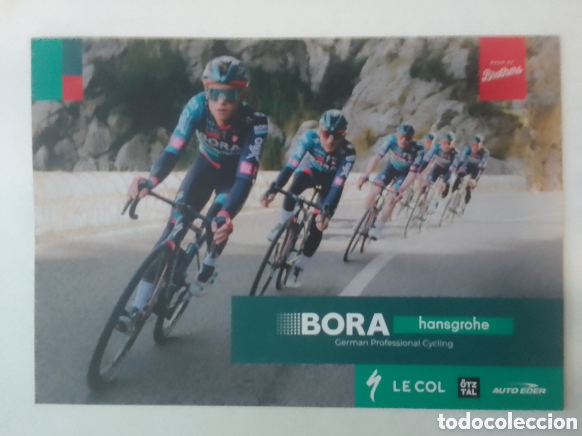 Coleccionismo deportivo: Postal equipo ciclista BORA.