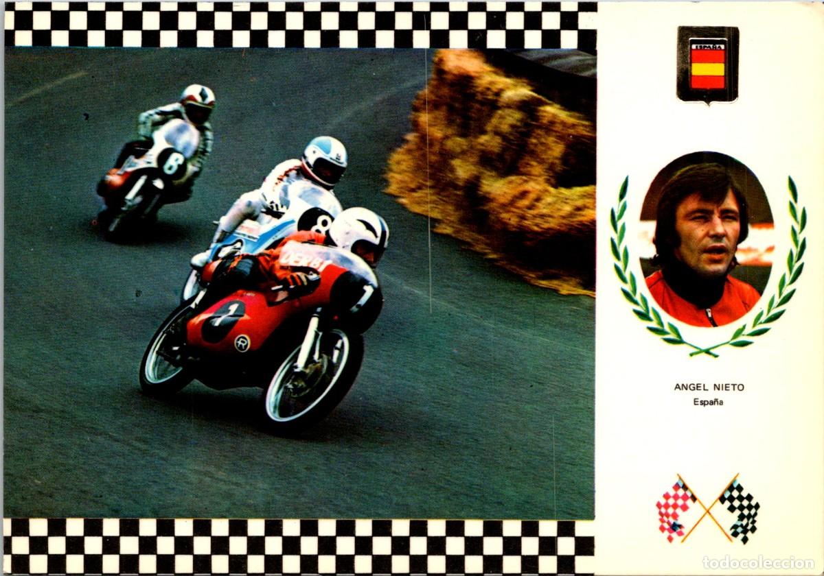 Coleccionismo deportivo: Angel Nieto - Espa&ntilde;a - Derbi G.P. 125 c.c. 40 cv -FISA -Serie Gran Prix n&ordm; 3 -148x103mm - In&eacute;dita en
