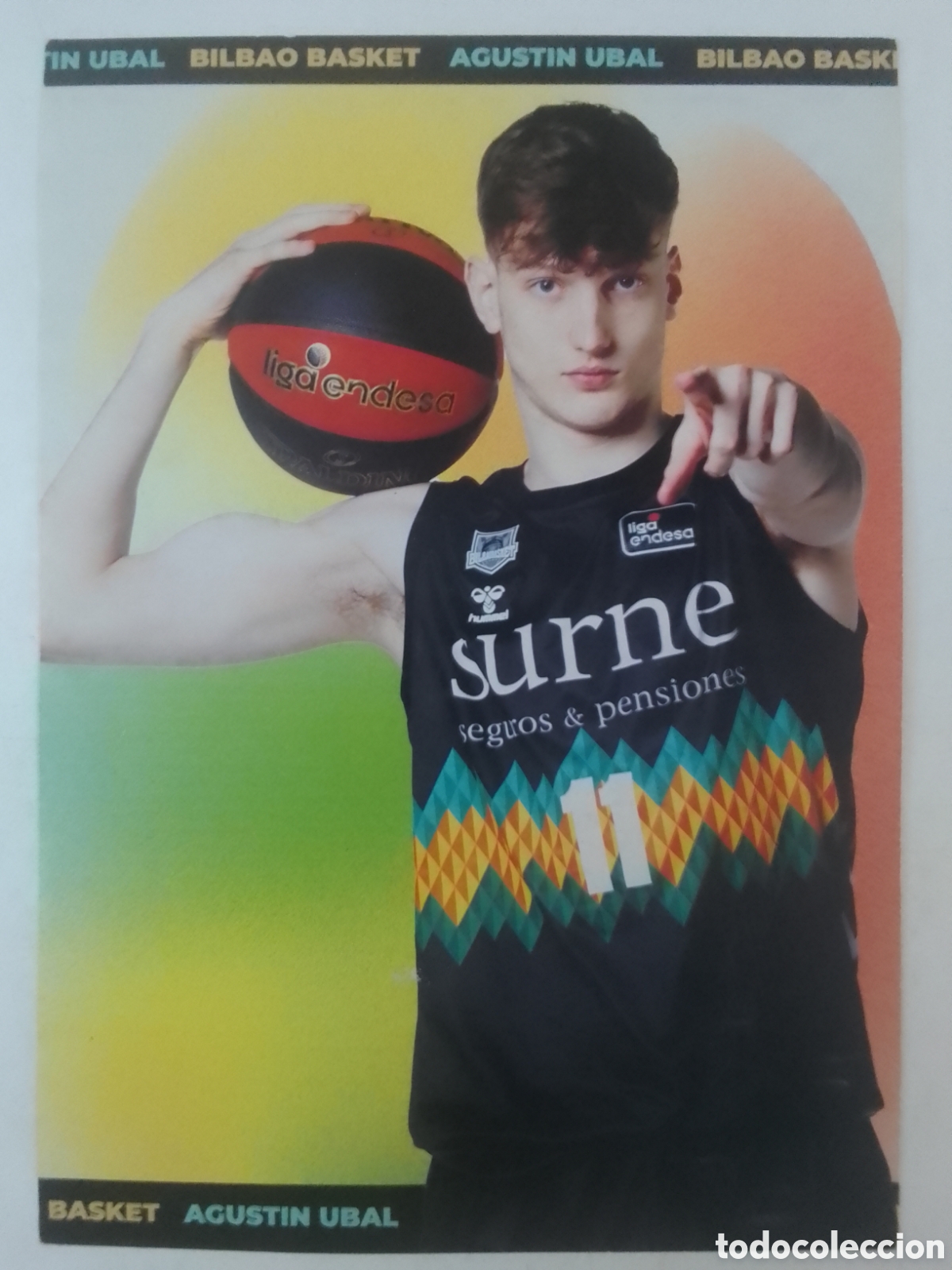 Coleccionismo deportivo: Postal Agust&iacute;n Ubal &bull; Bilbao Basket.