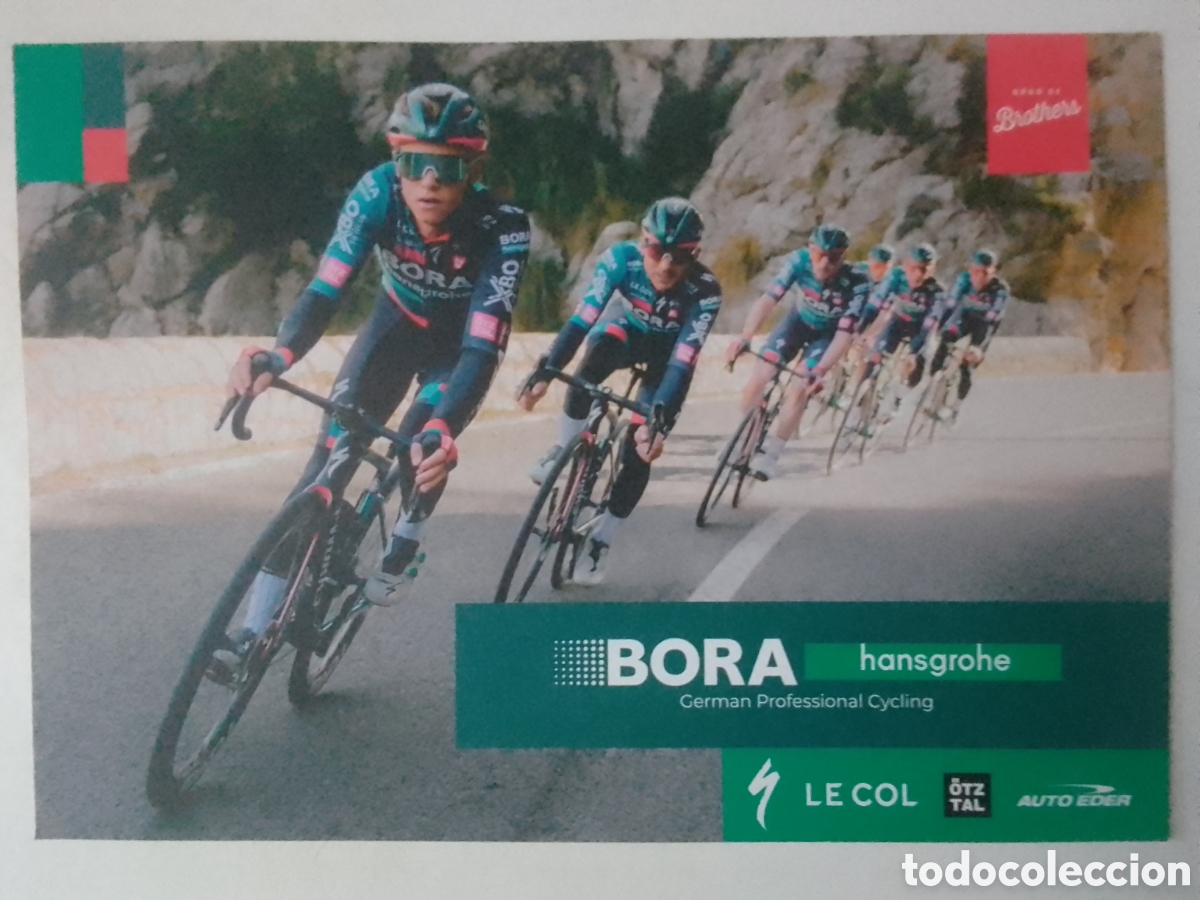 Coleccionismo deportivo: Postal equipo ciclista BORA.
