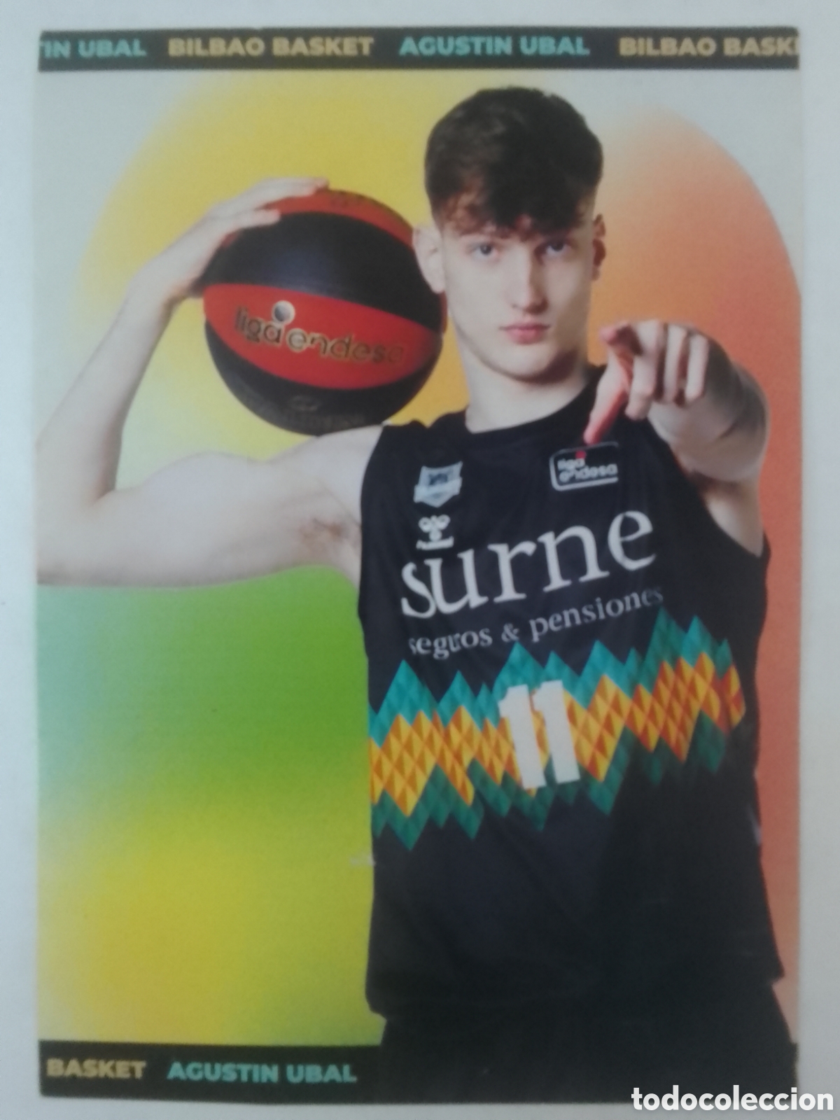 Coleccionismo deportivo: Postal Agust&iacute;n Ubal &bull; Bilbao Basket.