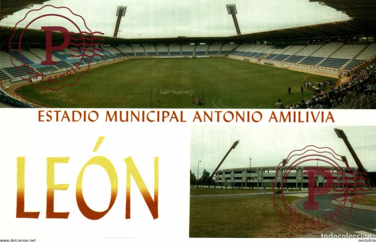 Coleccionismo deportivo: ESTADIO MUNICIPAL ANTONIO AMILIVIA, LE&Oacute;N. ESPA&Ntilde;A FUTBOL FOOTBALL STADIUM STADION ESTADIO ESTADE