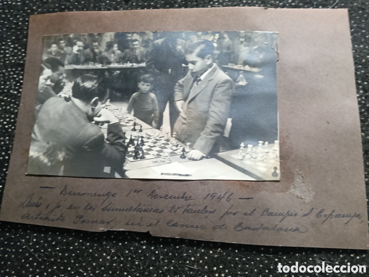 Coleccionismo deportivo: Diumenge 1er Desembre 1946 &mdash; Luis i jo en les simultaneas 20 taules per el Campi&oacute; d'Espanya, Arturit