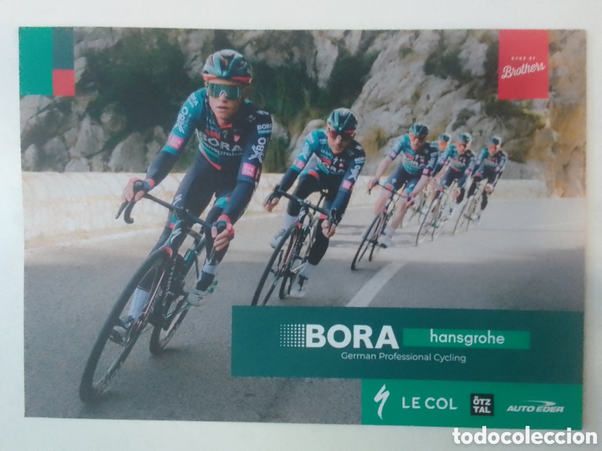 Coleccionismo deportivo: Postal equipo ciclista BORA.