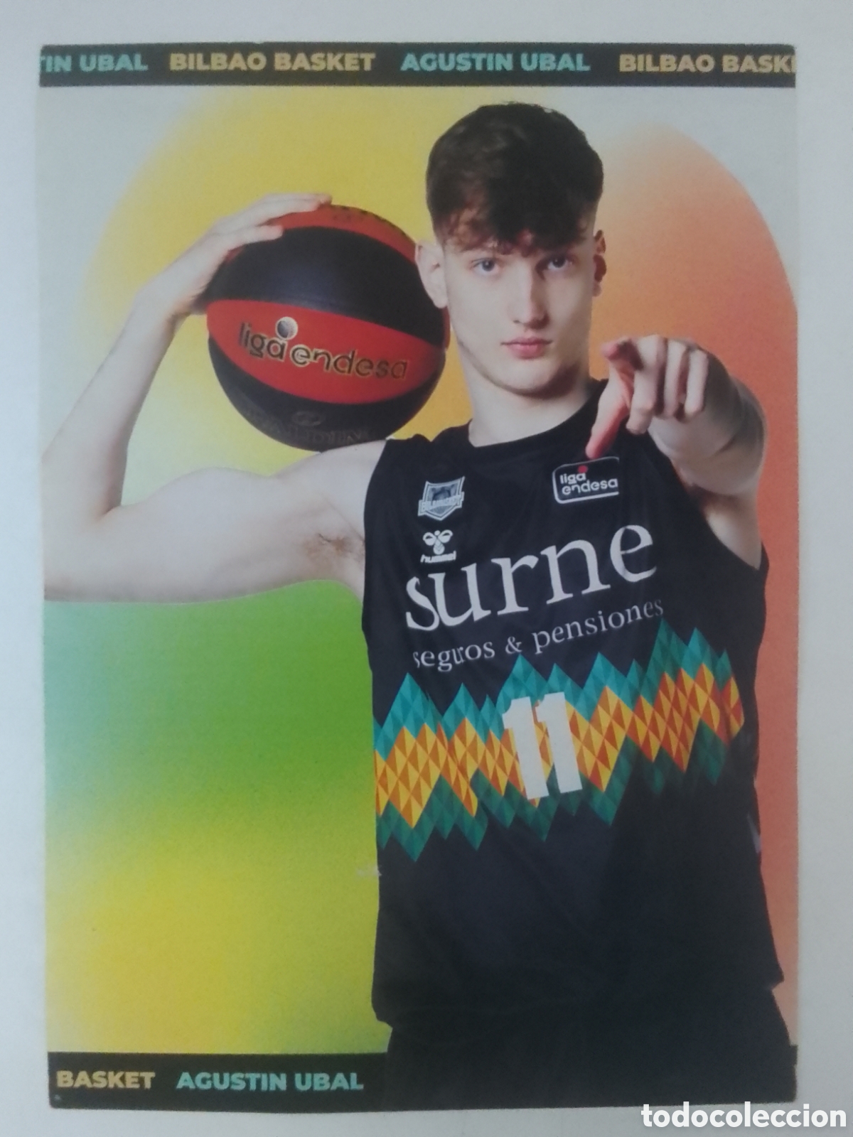 Coleccionismo deportivo: Postal Agust&iacute;n Ubal &bull; Bilbao Basket.