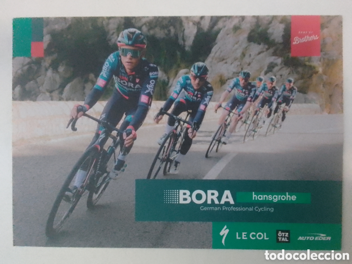 Coleccionismo deportivo: Postal equipo ciclista BORA.