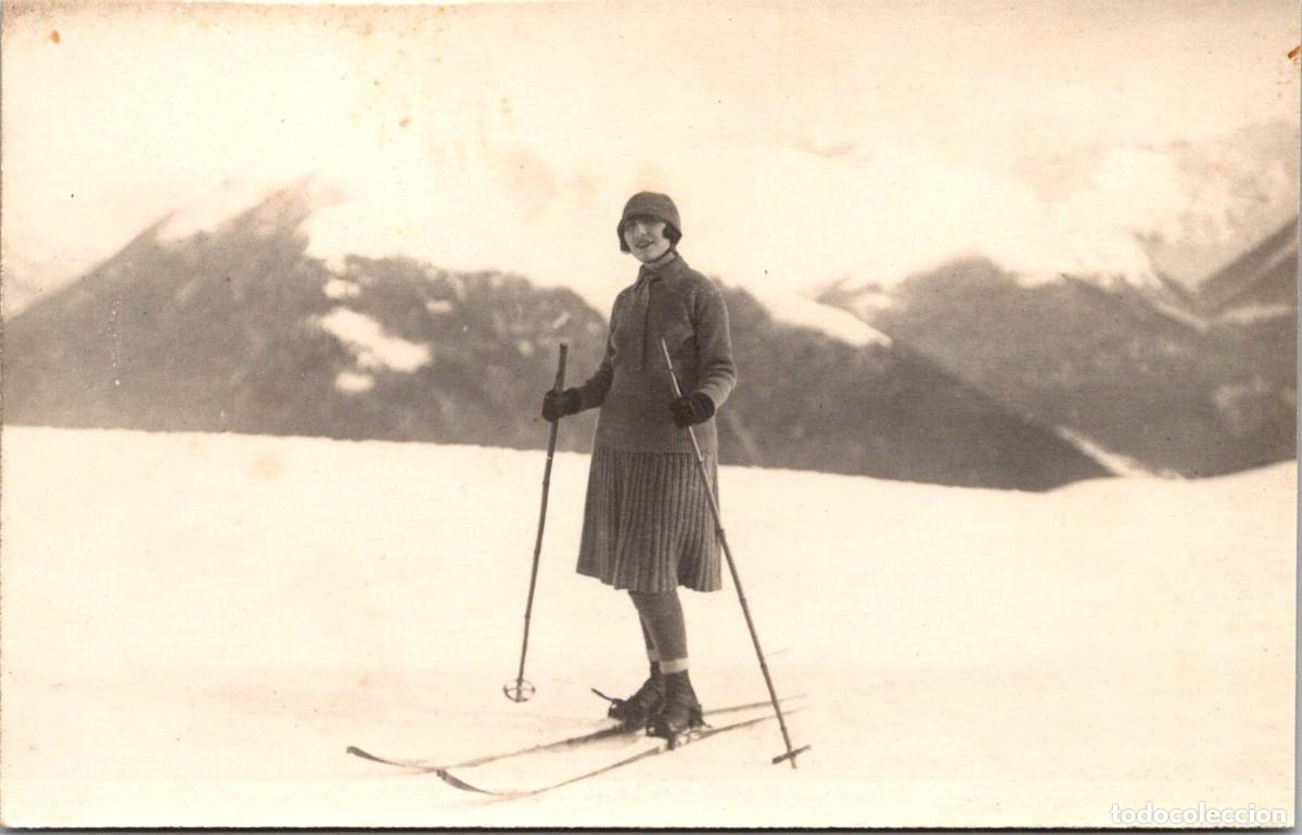Coleccionismo deportivo: Pionera del Esqu&iacute; - Postal Fotogr&aacute;fica - Sin Localizar - Sin Fechar - 135x86mm