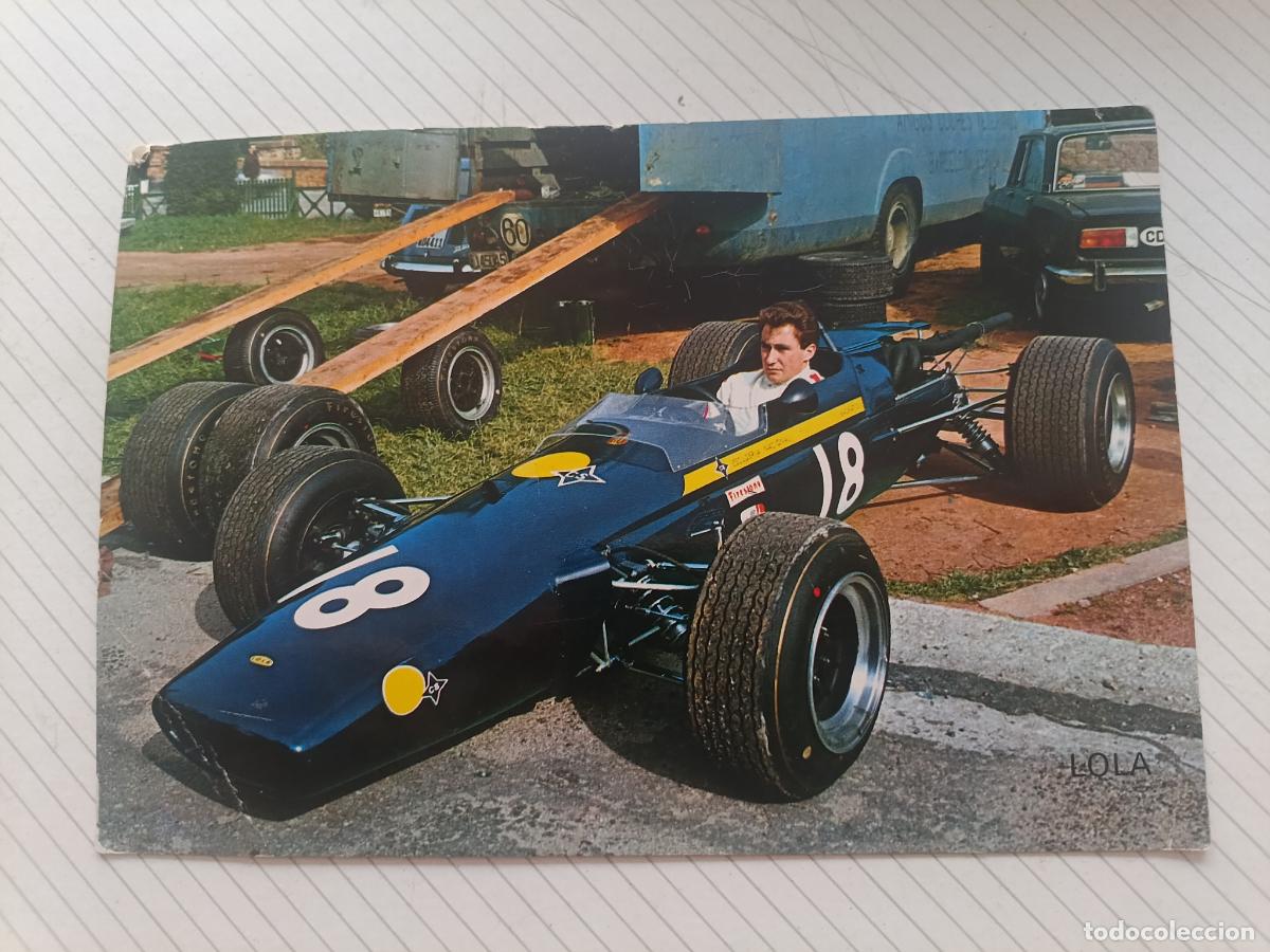 Coleccionismo deportivo: Montjuich 1968, Barcelona. Postal de automovilismo. F&oacute;rmula 2