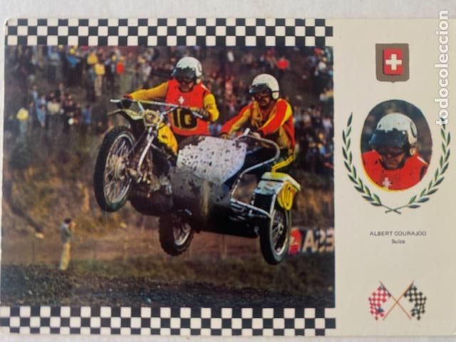 Coleccionismo deportivo: Motos. Serie Side Cross. N&ordm; 3 . Triumph (Inglesa). Albert Courajod. Suiza. Ed. Escudo de Oro. Sin ci